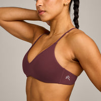 EasyLift™ Ultra Minimal Bralette with Grey Logo | Velvet Mocha