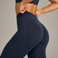 EffortlessLift™ Seamless Leggings with Gray Logo | True Blue
