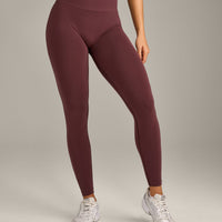 EffortlessLift™ Seamless Leggings with Gray Logo | Velvet Mocha