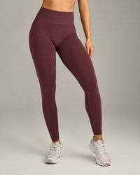 EffortlessLift™ Seamless Leggings with Gray Logo | Velvet Mocha