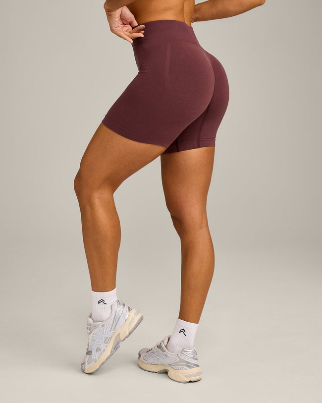 Mid Rise Active Short EffortlessLift™ Seamless Mid Rise Shorts in Velvet Mocha | Oner Active US