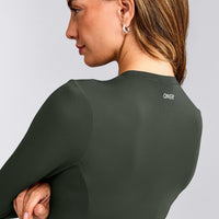 Mellow™ Motion Crew Neck Long Sleeve Top | Dark Khaki