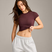 Mellow™ Motion Crew Neck Mid Top | Light Velvet Mocha