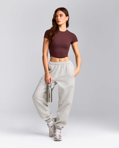 Mellow™ Motion Crew Neck Mid Top | Light Velvet Mocha