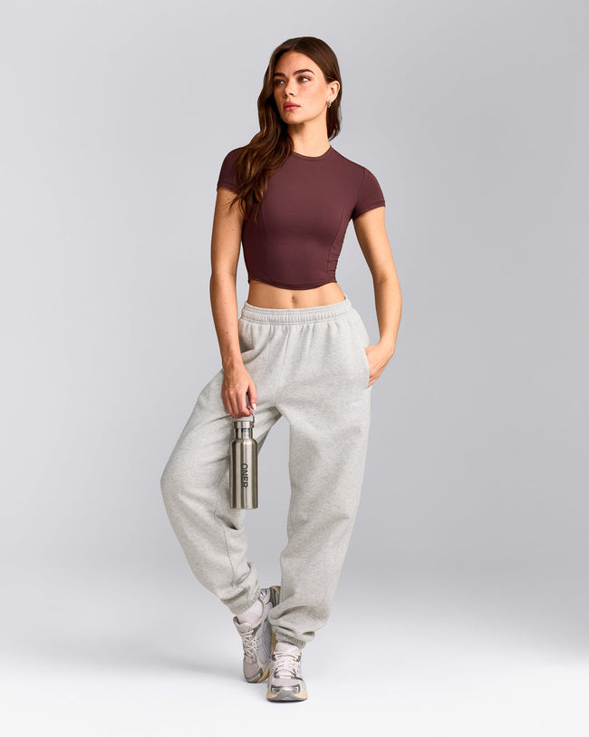 Mellow™ Motion Crew Neck Mid Top | Light Velvet Mocha