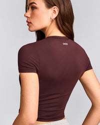 Mellow™ Motion Crew Neck Mid Top | Light Velvet Mocha