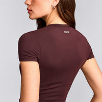 Mellow™ Motion Crew Neck Mid Top | Light Velvet Mocha