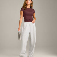 Mellow™ Motion Crew Neck Top | Light Velvet Mocha