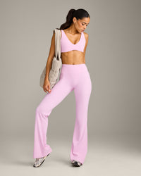 SoftMotion™ Flared Bottoms with Gray Logo | Chalk Pink
