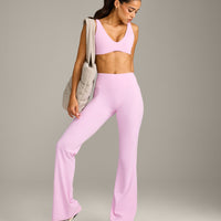 SoftMotion™ Flared Bottoms with Gray Logo | Chalk Pink