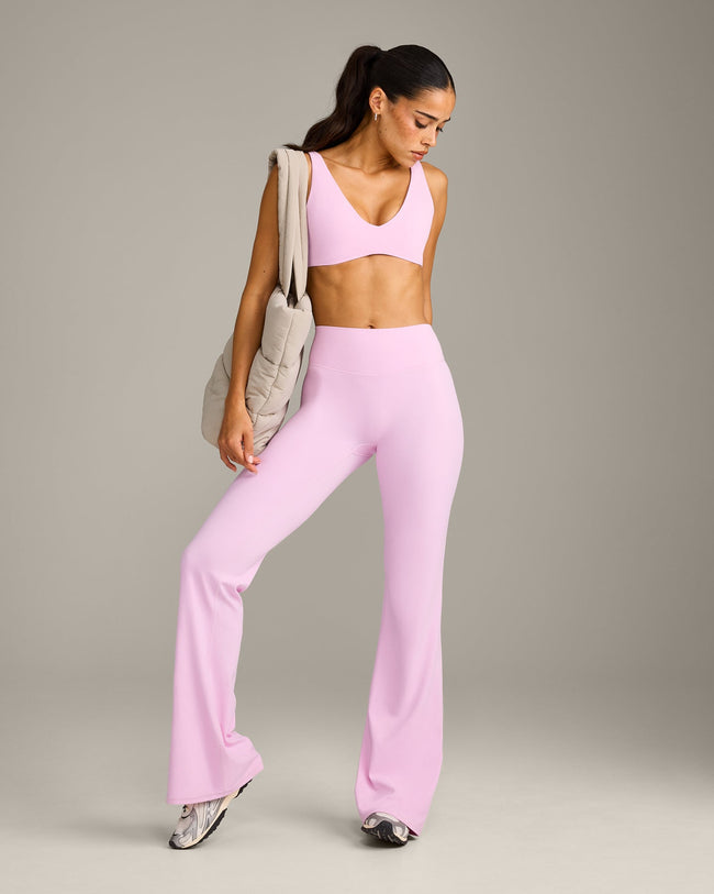 SoftMotion™ Flared Bottoms with Gray Logo | Chalk Pink