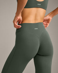 SoftMotion™ Flared Bottoms with Gray Logo | Dark Khaki