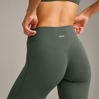 SoftMotion™ Flared Bottoms with Gray Logo | Dark Khaki