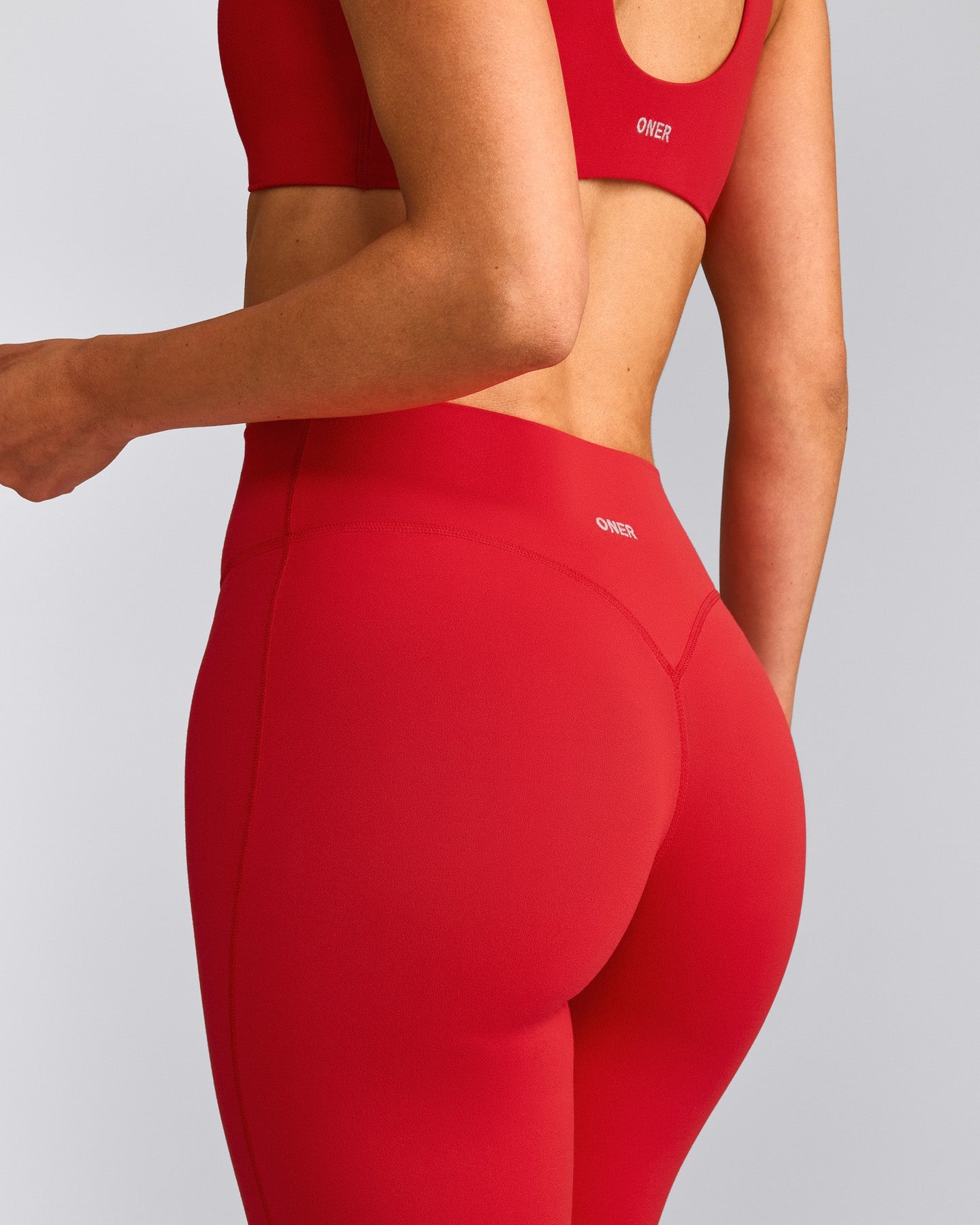 SoftMotion™ Flared Pants with Gray Logo | Fiery Red