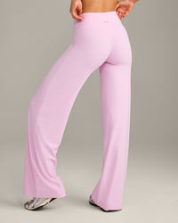 SoftMotion™ Straight Leg Bottoms with Gray Logo | Chalk Pink