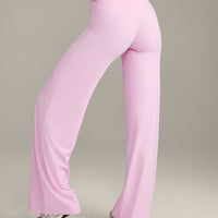 SoftMotion™ Straight Leg Bottoms with Gray Logo | Chalk Pink