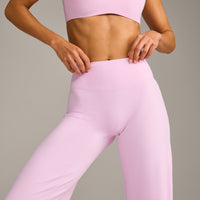 SoftMotion™ Straight Leg Bottoms with Gray Logo | Chalk Pink
