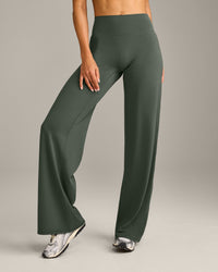 SoftMotion™ Straight Leg Bottoms with Gray Logo | Dark Khaki