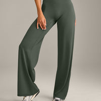 SoftMotion™ Straight Leg Bottoms with Gray Logo | Dark Khaki