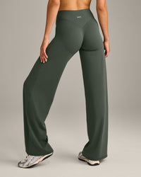 SoftMotion™ Straight Leg Bottoms with Gray Logo | Dark Khaki