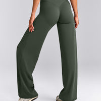 SoftMotion™ Straight Leg Pants with Gray Logo | Dark Khaki