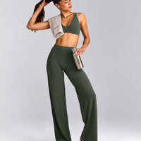 SoftMotion™ Straight Leg Pants with Gray Logo | Dark Khaki