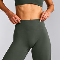 SoftMotion™ Straight Leg Pants with Gray Logo | Dark Khaki