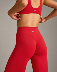 SoftMotion™ Straight Leg Bottoms with Gray Logo | Fiery Red