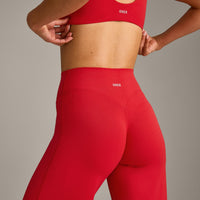 SoftMotion™ Straight Leg Bottoms with Gray Logo | Fiery Red