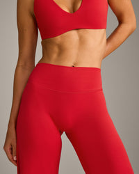 SoftMotion™ Straight Leg Bottoms with Gray Logo | Fiery Red