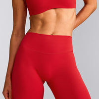 SoftMotion™ Straight Leg Pants with Gray Logo | Fiery Red