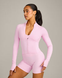 SoftMotion™ Mid Jacket with Gray Logo | Chalk Pink