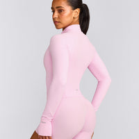 SoftMotion™ Mid Jacket with Gray Logo | Chalk Pink