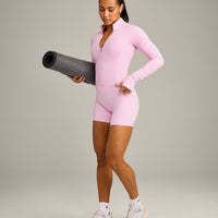 SoftMotion™ Mid Jacket with Gray Logo | Chalk Pink