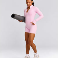 SoftMotion™ Mid Jacket with Gray Logo | Chalk Pink