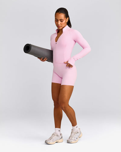 SoftMotion™ Mid Jacket with Gray Logo | Chalk Pink