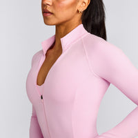 SoftMotion™ Mid Jacket with Gray Logo | Chalk Pink