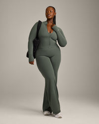 SoftMotion™ Mid Jacket with Gray Logo | Dark Khaki