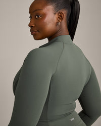 SoftMotion™ Mid Jacket with Gray Logo | Dark Khaki