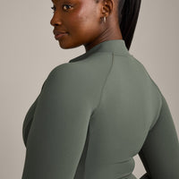 SoftMotion™ Mid Jacket with Gray Logo | Dark Khaki