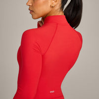 SoftMotion™ Mid Jacket with Gray Logo | Fiery Red