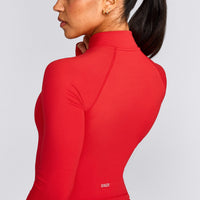 SoftMotion™ Mid Jacket with Gray Logo | Fiery Red