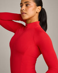 SoftMotion™ Mid Jacket with Gray Logo | Fiery Red