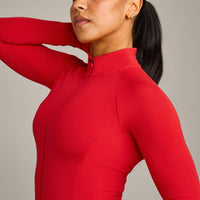 SoftMotion™ Mid Jacket with Gray Logo | Fiery Red