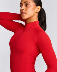 SoftMotion™ Mid Jacket with Gray Logo | Fiery Red