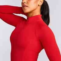 SoftMotion™ Mid Jacket with Gray Logo | Fiery Red