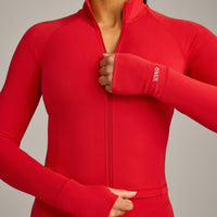 SoftMotion™ Mid Jacket with Gray Logo | Fiery Red