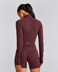 SoftMotion™ Mid Jacket with Gray Logo | Velvet Mocha