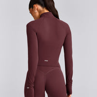 SoftMotion™ Mid Jacket with Gray Logo | Velvet Mocha