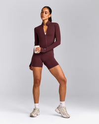 SoftMotion™ Mid Jacket with Gray Logo | Velvet Mocha